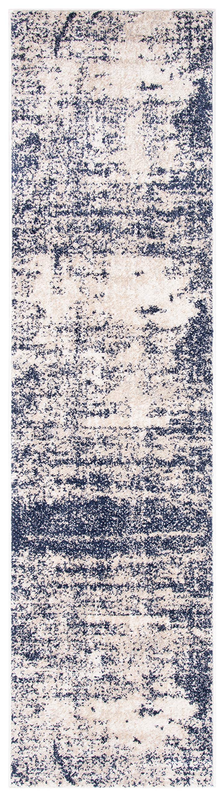 Safavieh Adirondack Collection Runner Rug - 2'1'' X 8', Gold & Navy, Modern Abstract Design, Non-Shedding & Easy Care, Ideal For